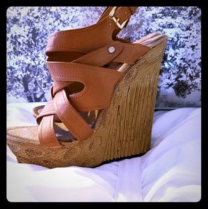 Cognac colored wedges